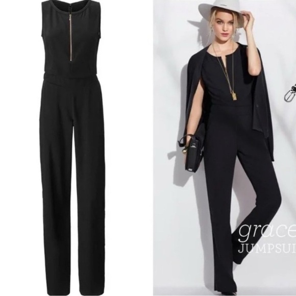 Cabi 3340 Grace Sleeveless Black Jumpsuit Size 8 - Picture 1 of 11